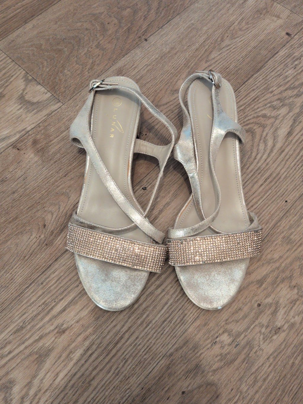 Lunar EU 38 Pink Shiny Diamante Heels