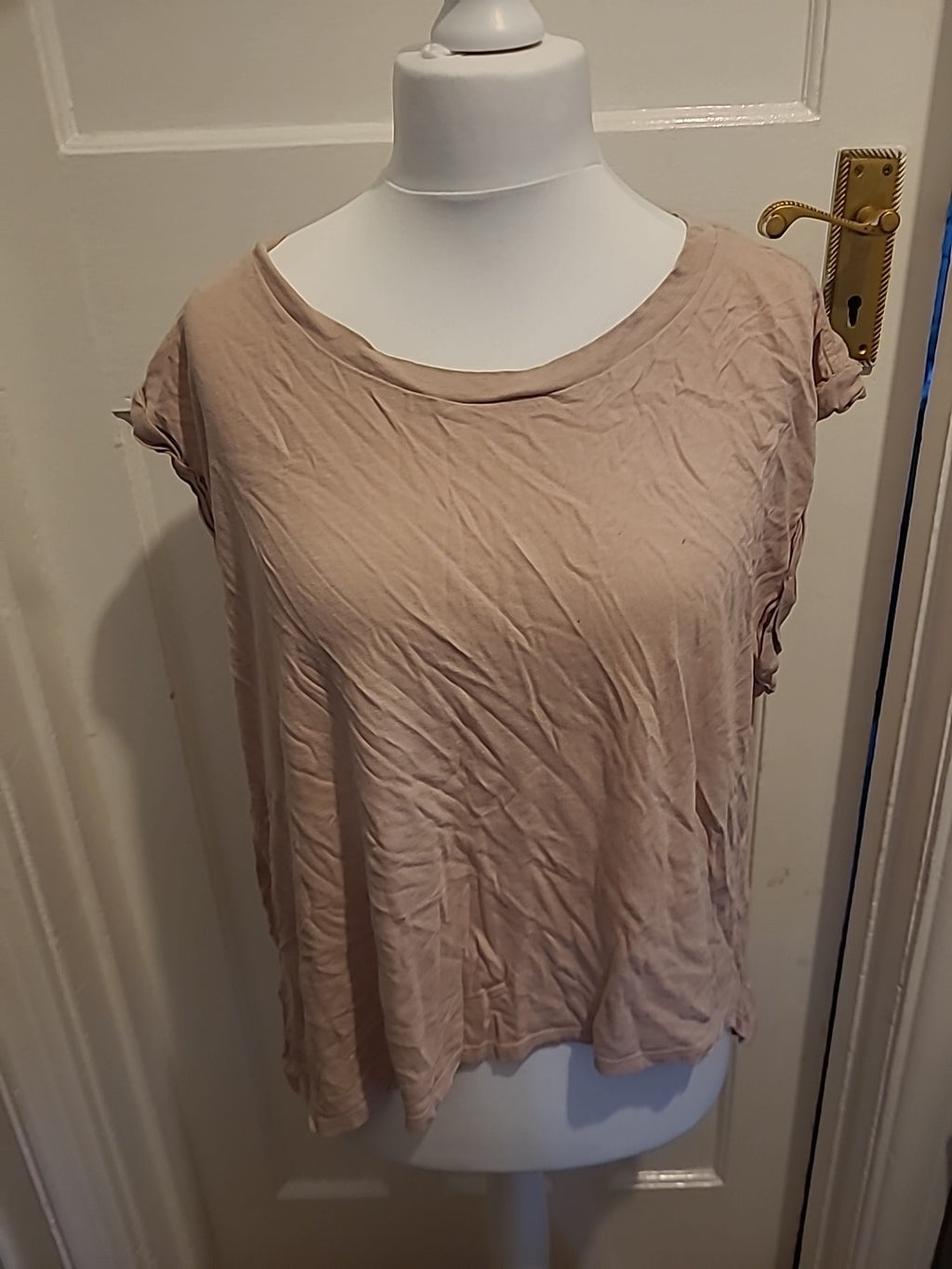 Ladies All Saints Size Large Blush Short Sleeved Tshirt