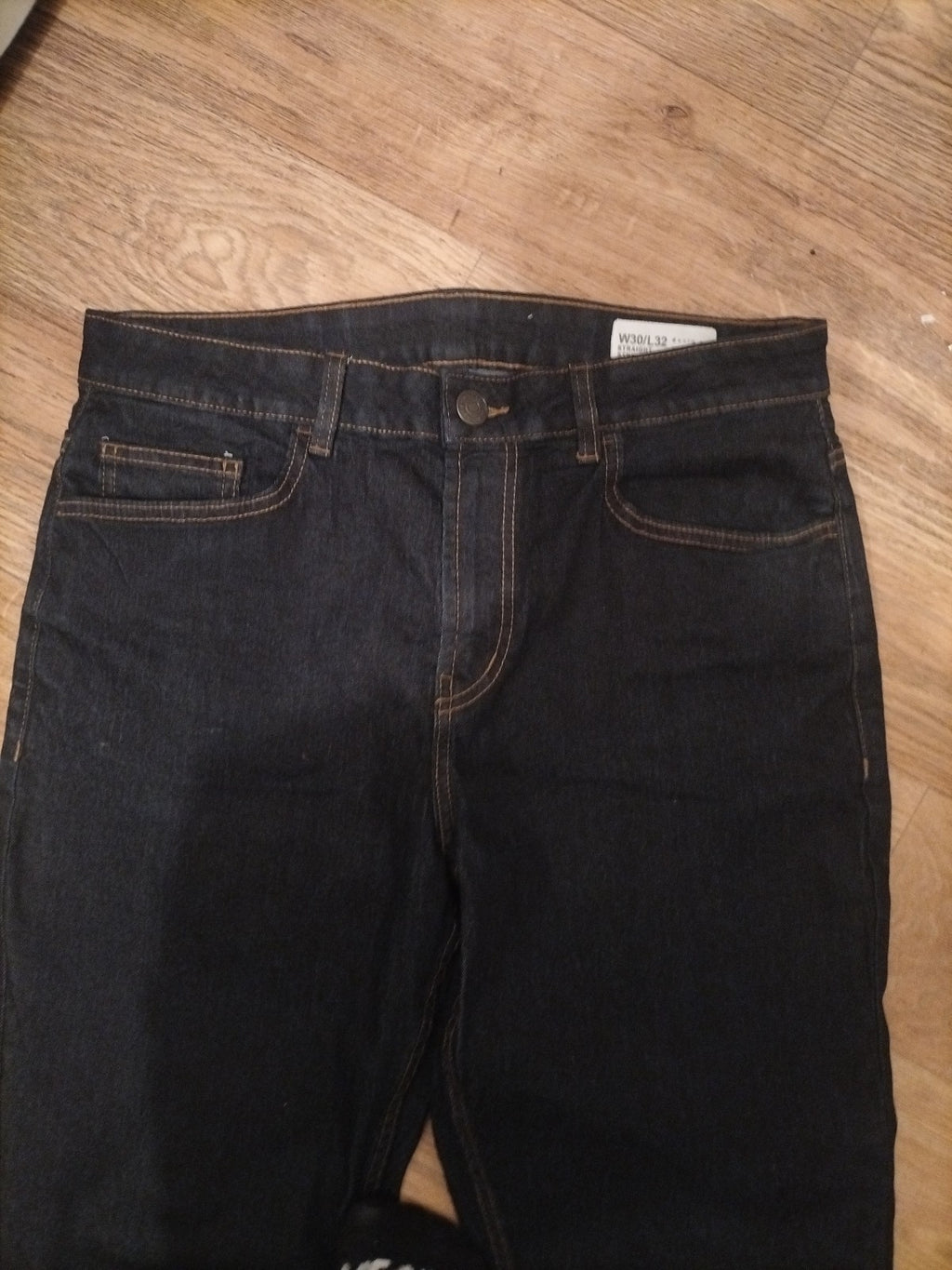 Mens Denim&Co Primark Size 30x32 Dark Blue Straight Stretch Jeans