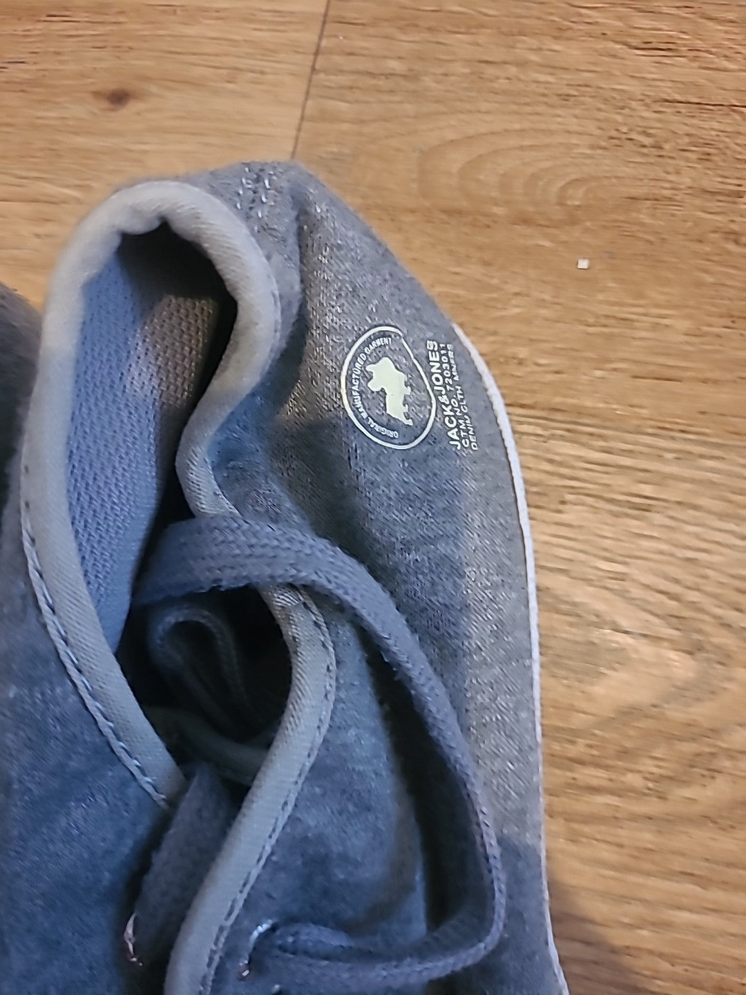 Mens Jack&Jones Size Uk 9 Grey Lace Up Shoes