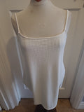 Ladies Divided Size Large White Bobbled Detail Sleeveless Short Dress