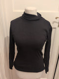 Ladies Brody Size Medium Black Long Sleeve High Neck T-shirt