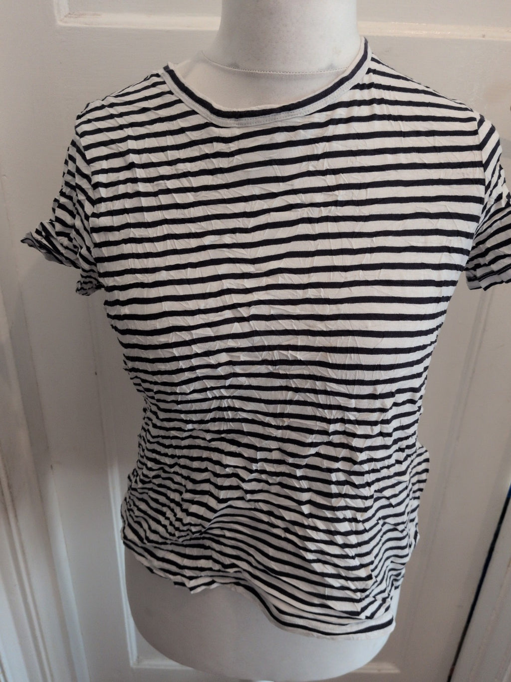 F&F 12 Navy Stripe Short Sleeve T-shirt