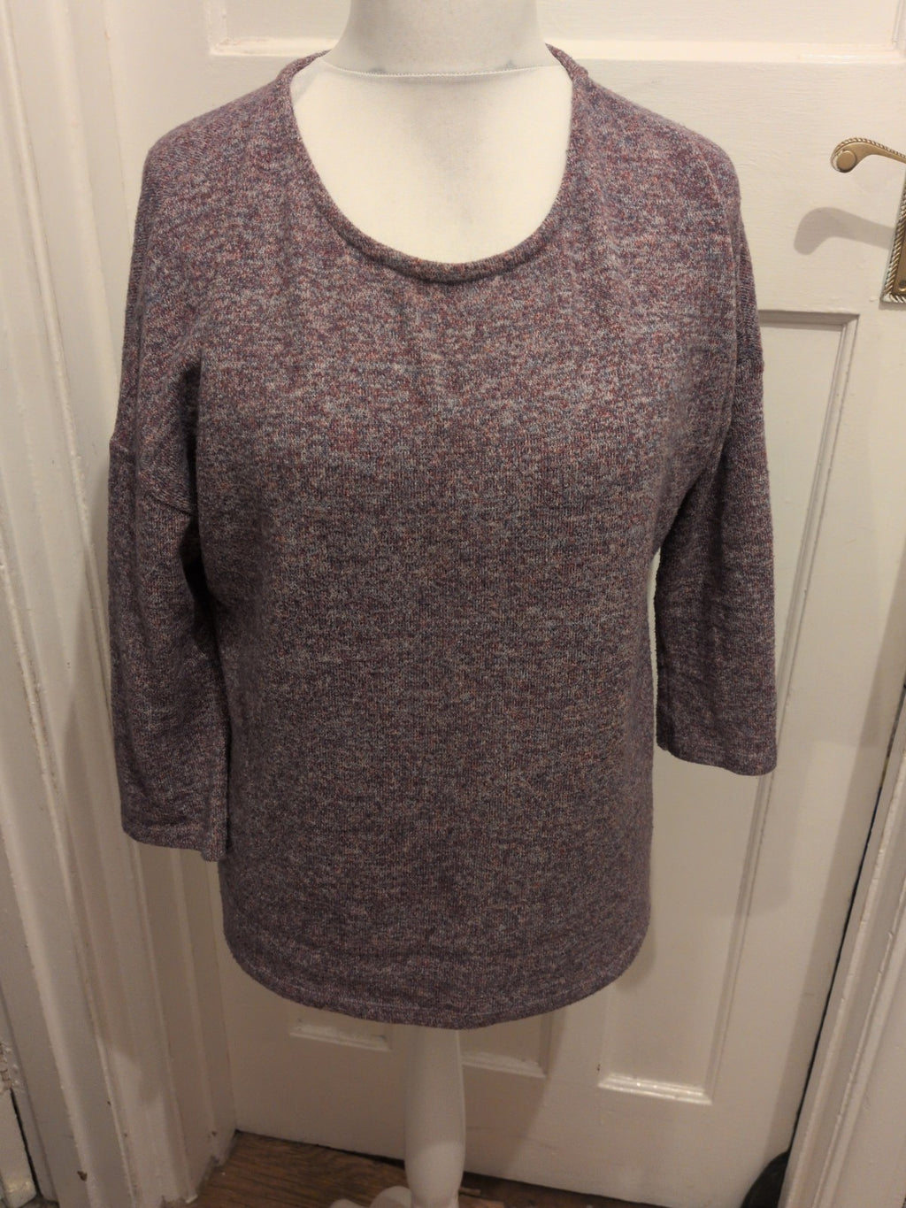 Tu 10 Purple Flecked Long Sleeve Pullover Jumper