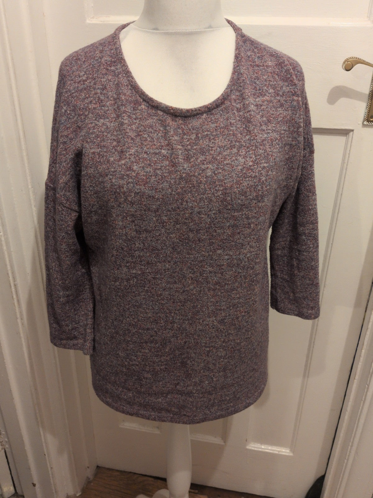 Tu 10 Purple Flecked Long Sleeve Pullover Jumper