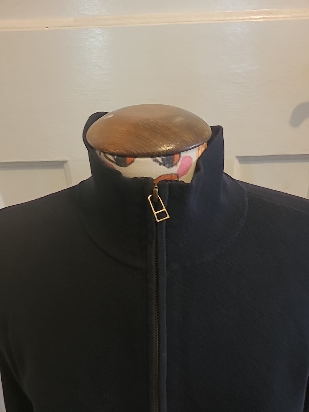 Ladies Terre Mer Size (42) Navy Long Sleeved Zip Through