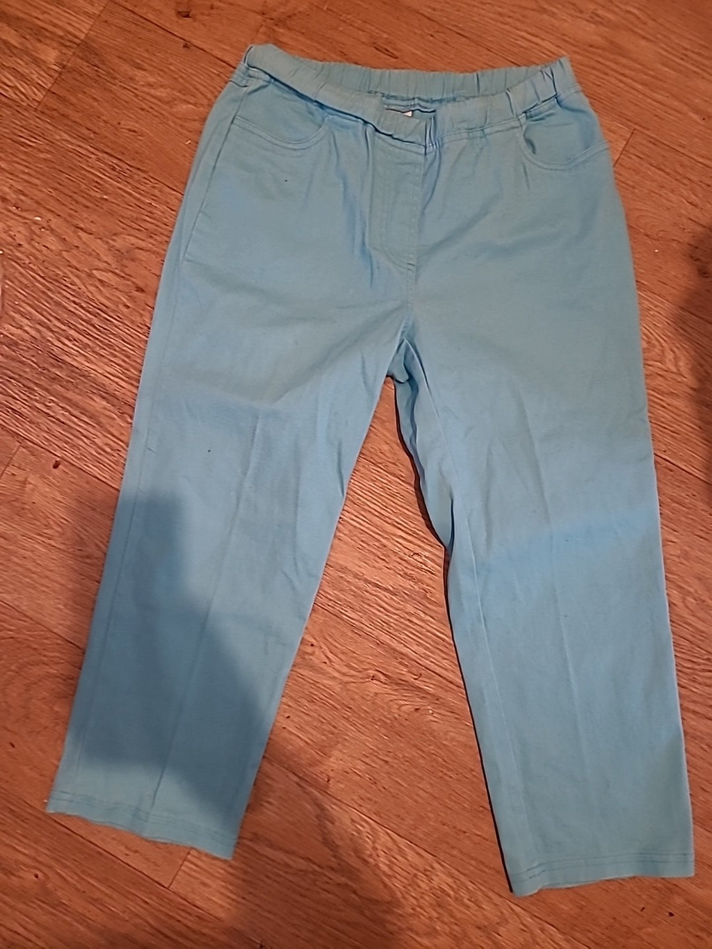Ladies Damart Size 10 Turquoise Cropped Jeggings