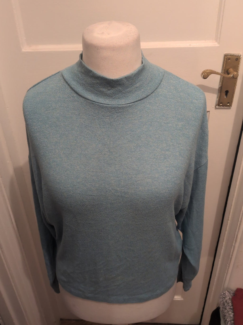 Ladies Primark Size 10-12 Aqua Long Sleeved Jumper