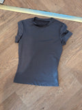 Ladies Small Grey Stretchy Short Sleeve Tshrt