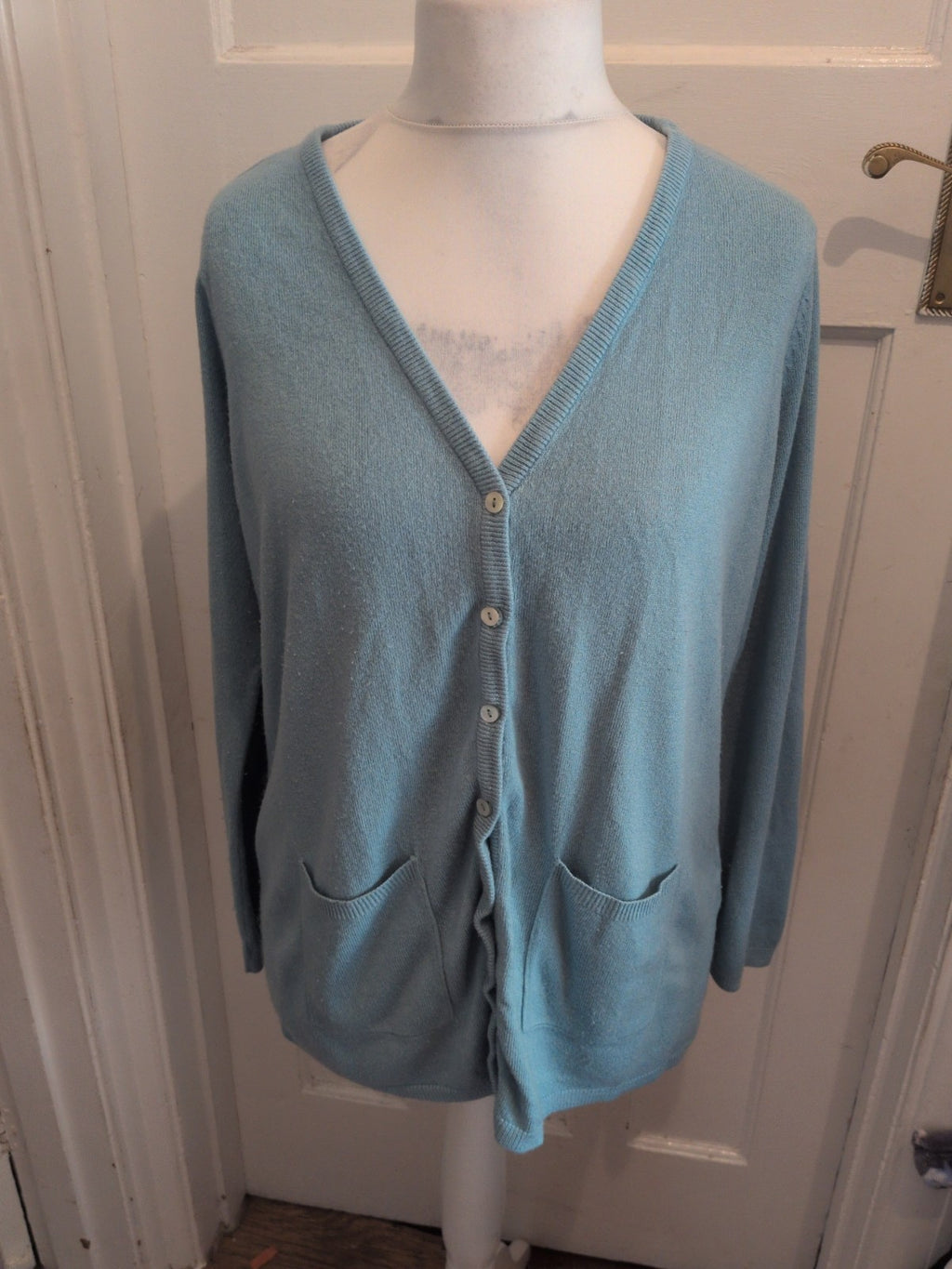 Julipa 16/18 Turquoise Buttoned Cardigan