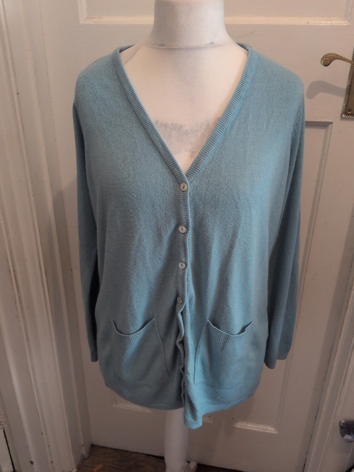 Julipa 16/18 Turquoise Buttoned Cardigan