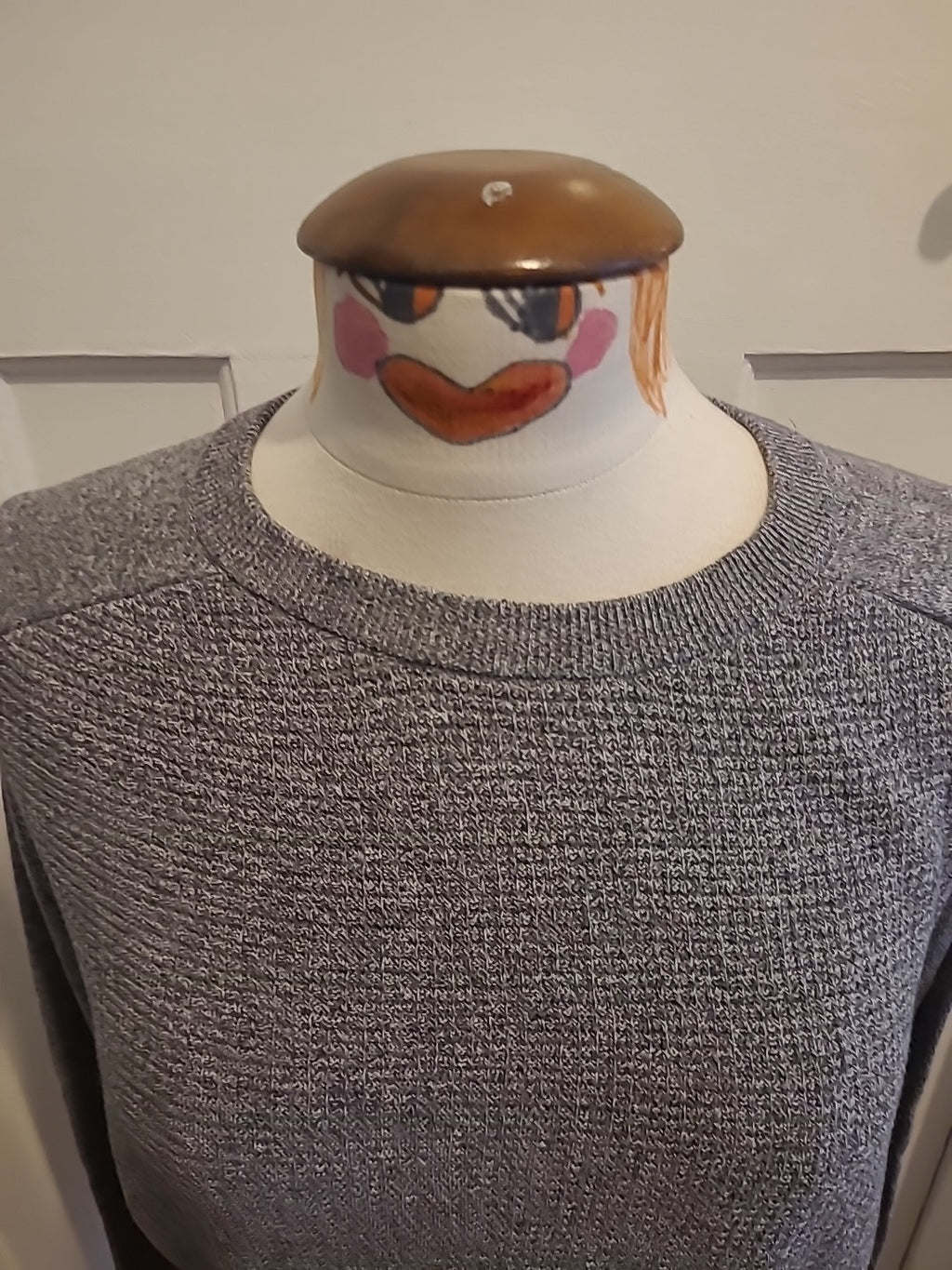 Mens George Size Large Grey Long Sleeved Pullover Jumper