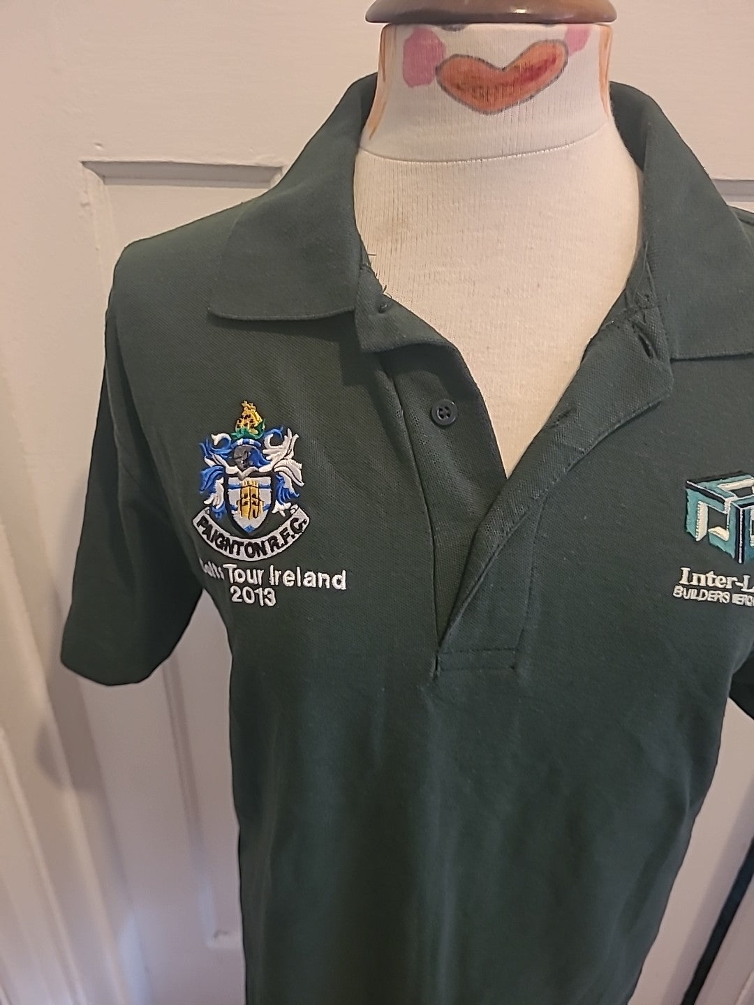Mens Uneek Size Medium Green Paignton Colts 2013 Tour Polo