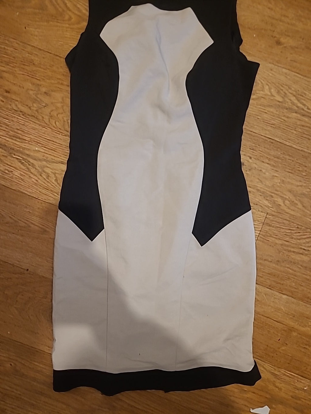 Ladies Topshop Size 12 Black/White Sleeveless Dress