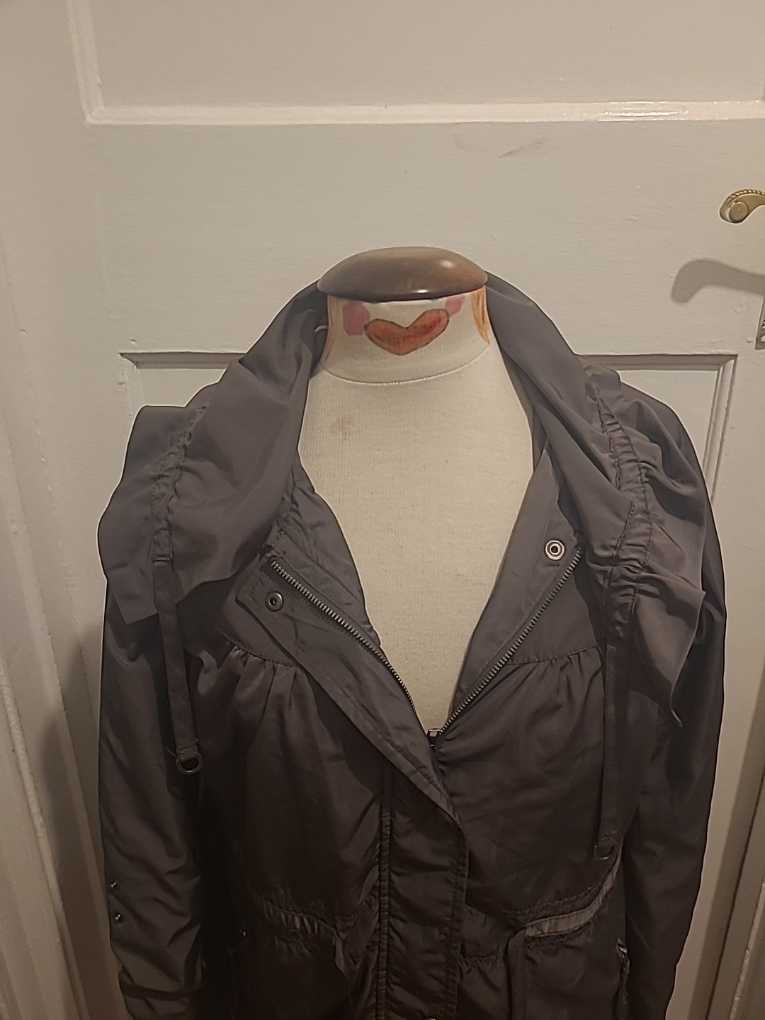 Ladies George Size 12 Brown/Grey Long Sleeve Coat
