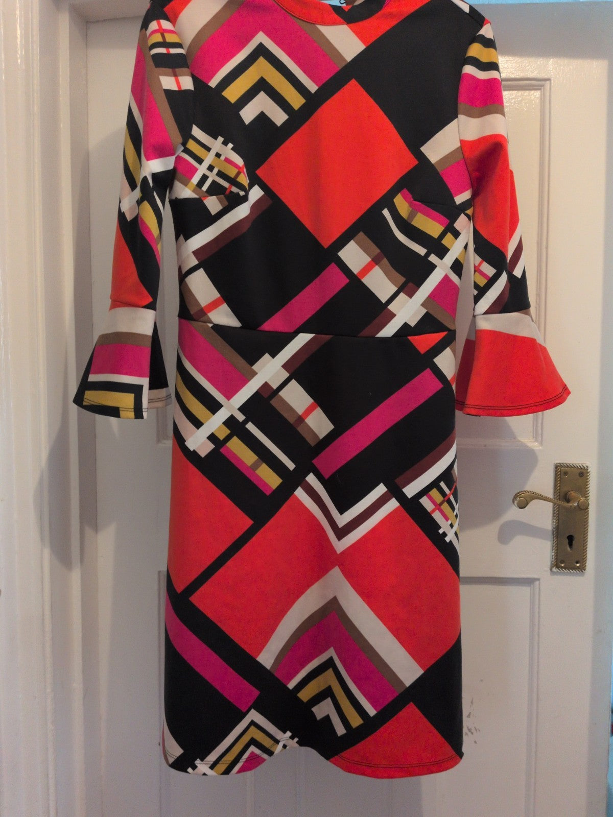 Tu 8 Multicoloured Flute Sleeve Dress