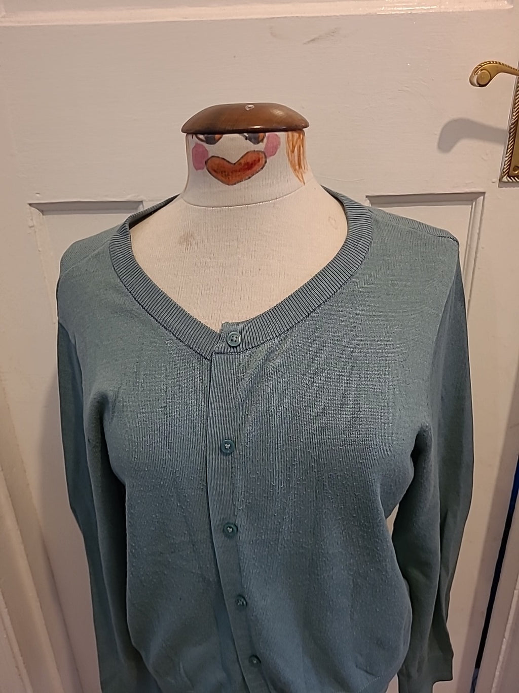Ladies H&M Size Large Taupe Long Sleeved Cardigan