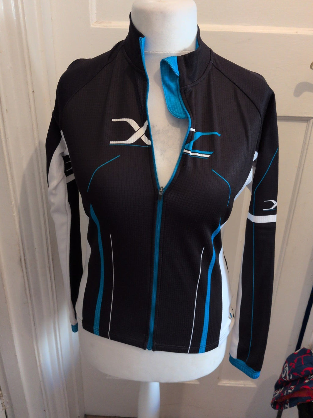 Ladies Bwin 14 Black Blue White Cycling Jersey