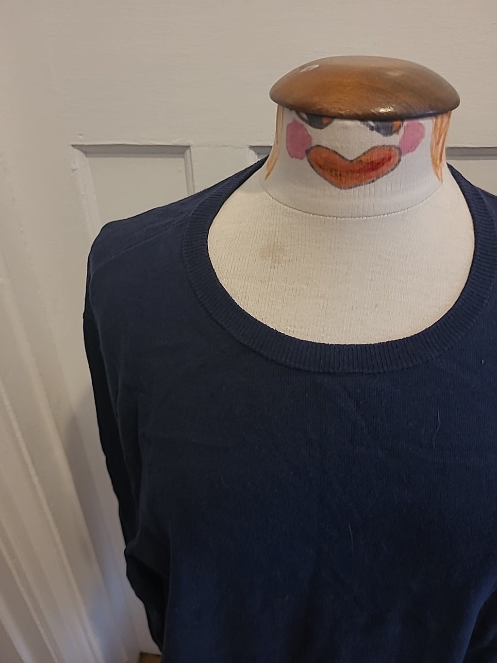 Mens F&F Size XL Navy Pullover Long Sleeved Jumper