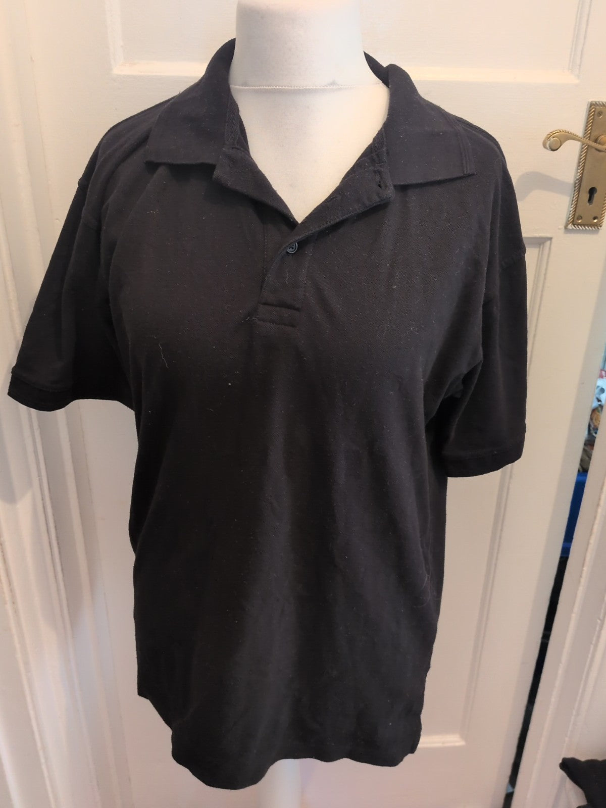 Portwest Medium(40-41) Black Short Sleeve Polo