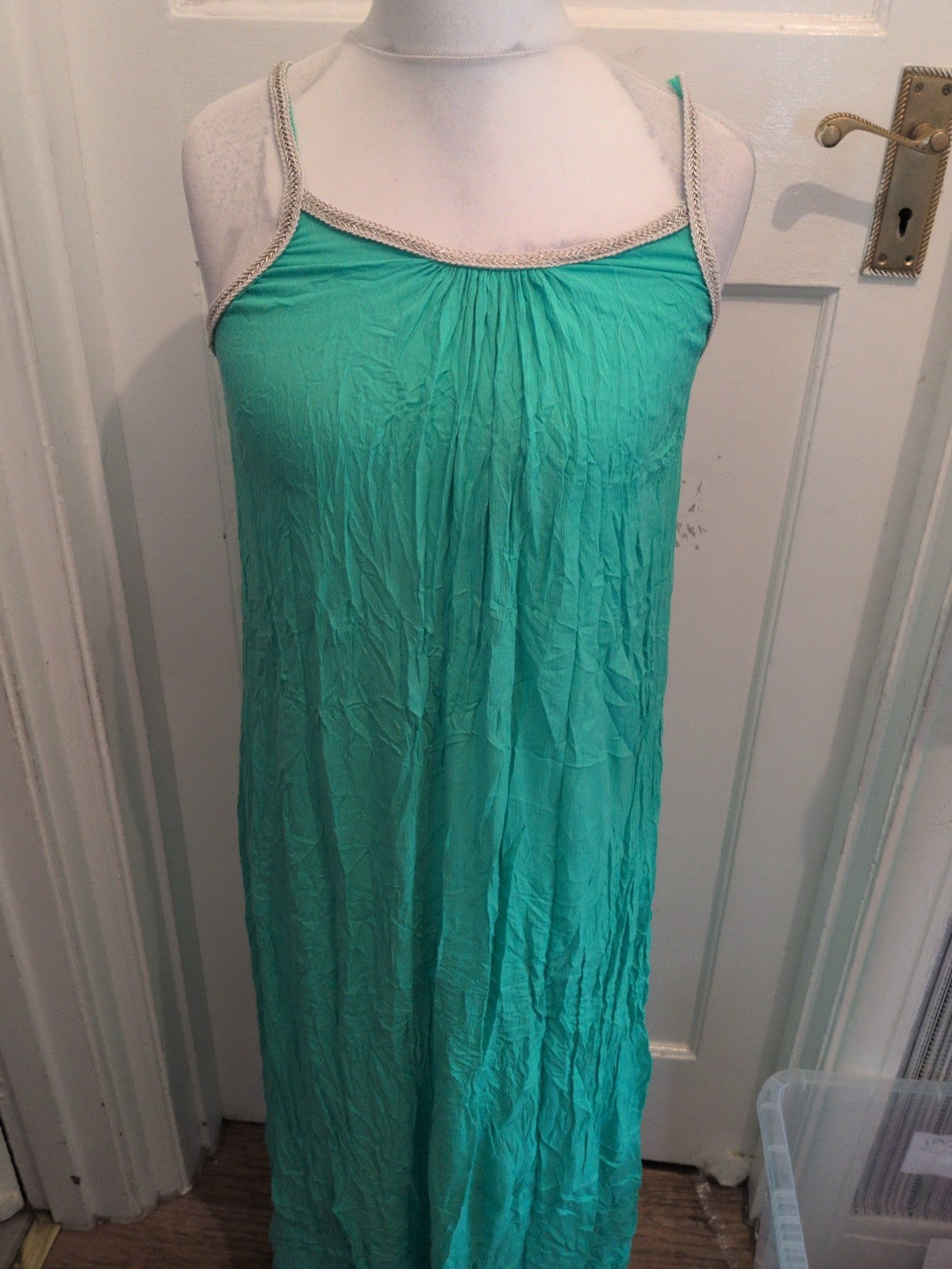 Brand New Papaya Medium Green Sleeveless Long Length Dress