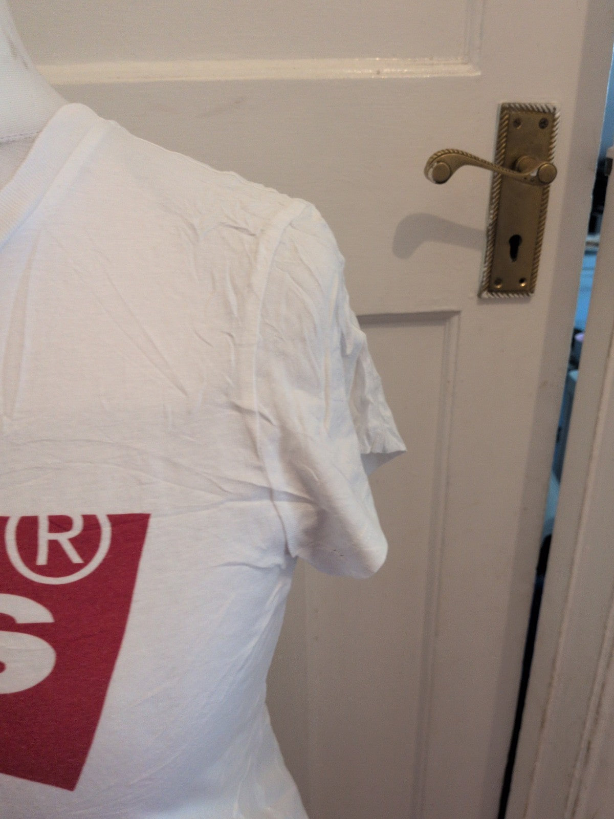 Levi Small White And Red Print Short Sleeve T-shirt