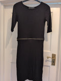 Topshop Petite 8 Black Dress Half Sleeve