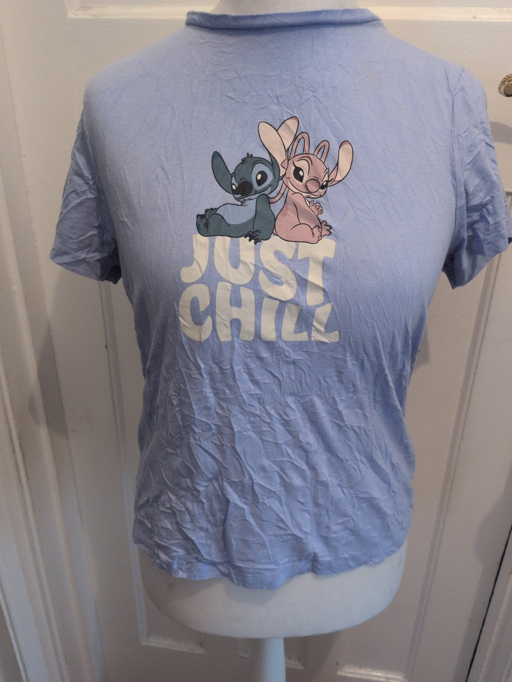 Disney George 12-14 Blue Stitch Pyjama Top