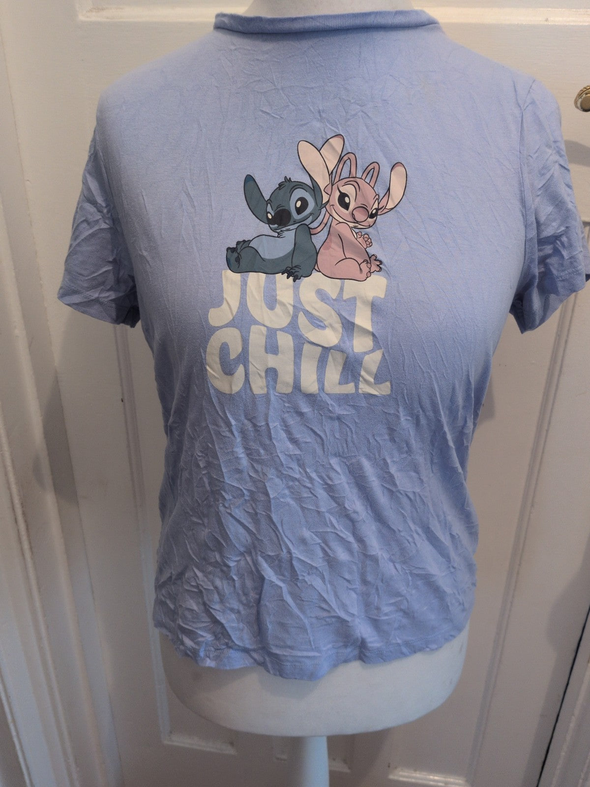 Disney George 12-14 Blue Stitch Pyjama Top