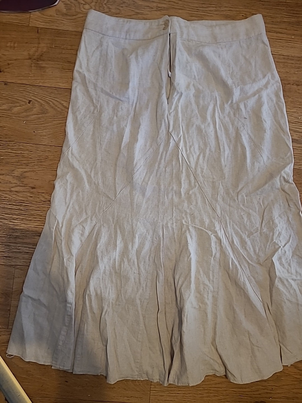 Ladies Mia Moda Size 14 Beige Long Length Skirt