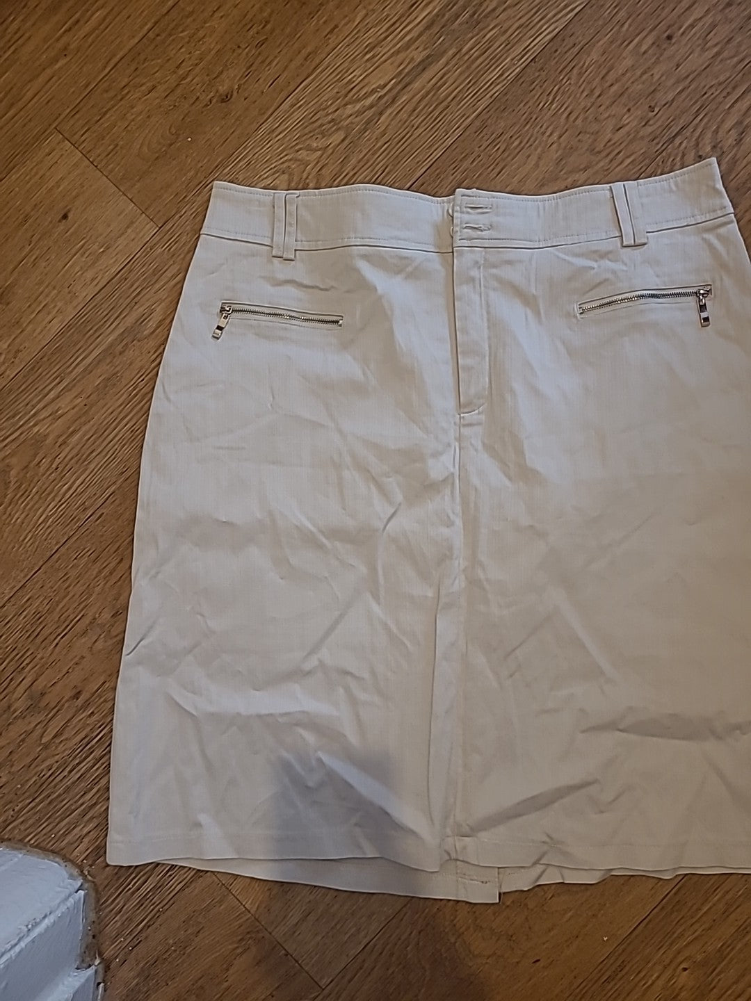 Ladies Excel Plus Size 2XL Beige Lined Skirt Lined