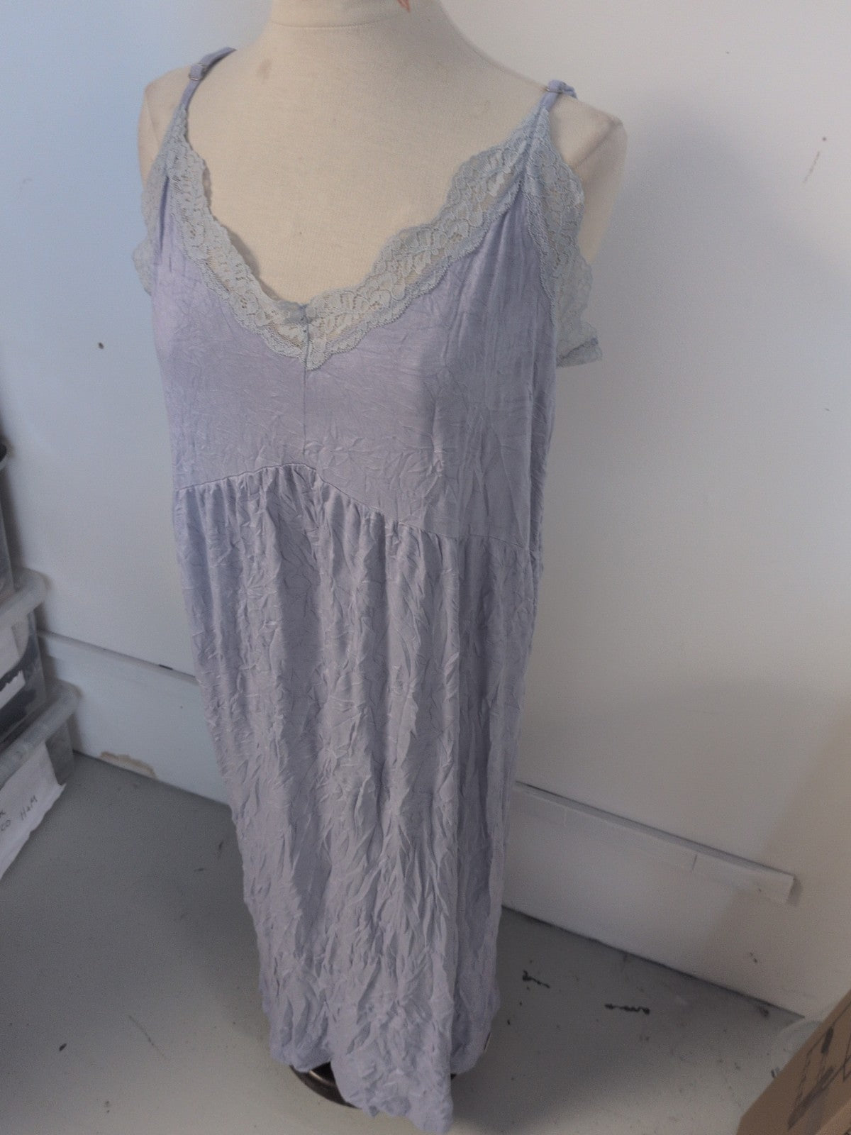 F&F 16-18 Lilac Frill Hem Sleeveless Nighty Pyjama