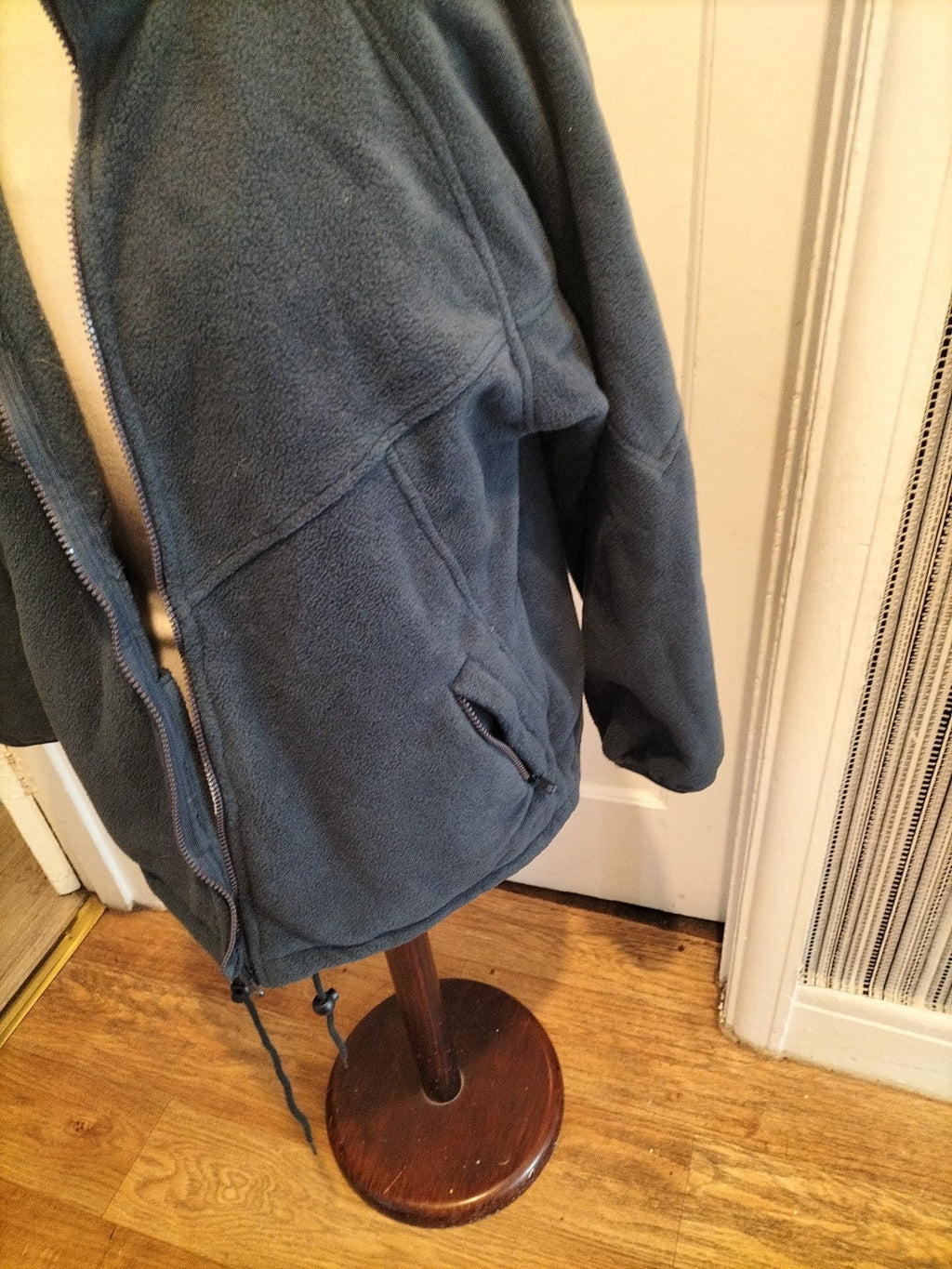 Mens Blue Fjord Size Small Navy Fleecy Zip Through Jacket