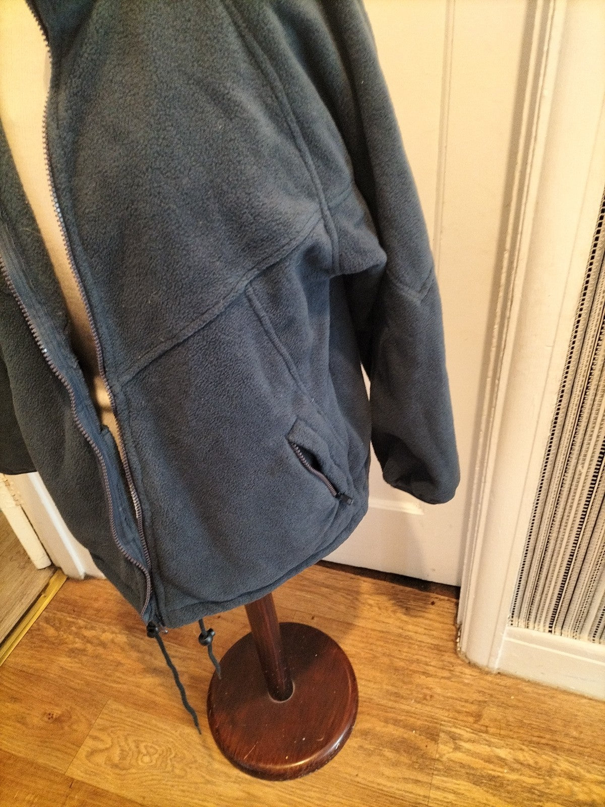 Mens Blue Fjord Size Small Navy Fleecy Zip Through Jacket