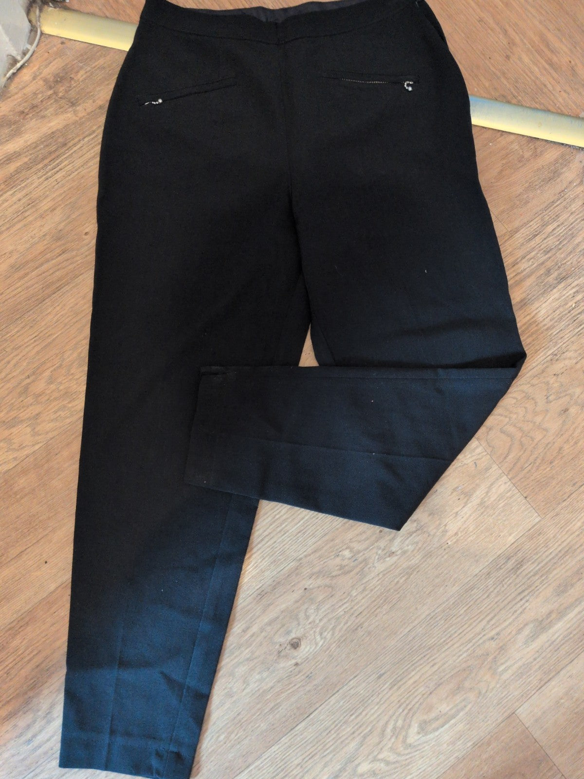 Marks And Spencer 12 Black Side Zip Trousers