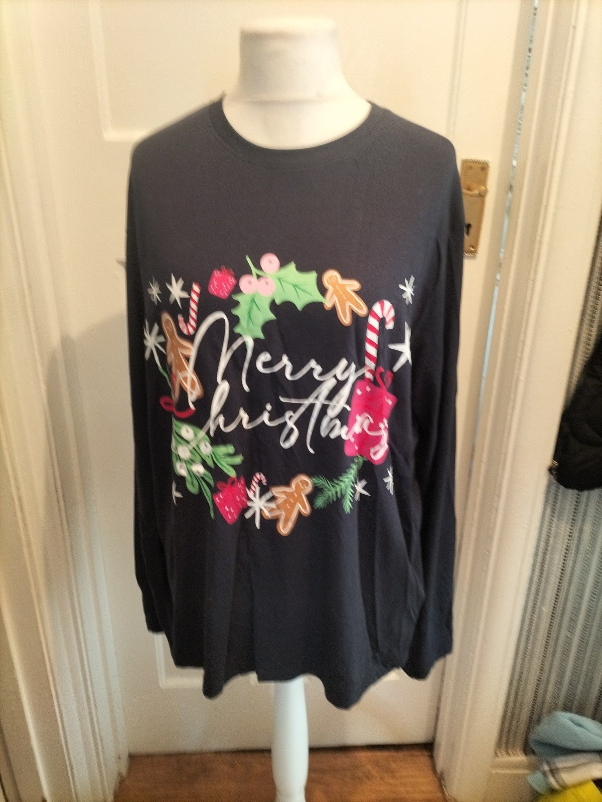 Mens Linea Size Large Christmas Long Sleeved Pyjama Top