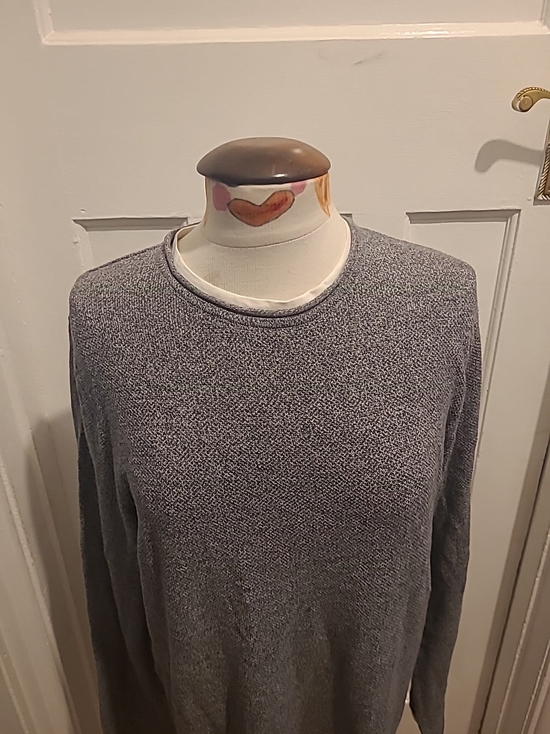 Mens Springfield Size Medium Grey Long Sleeved Pullover Jumper