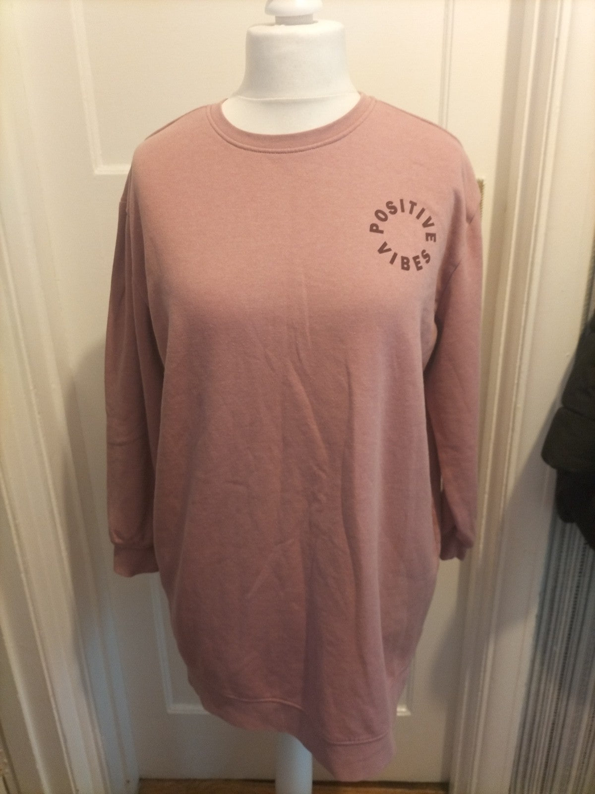 Ladies Esmara Size 12-14 Pink Blush Print Pullover Jumper