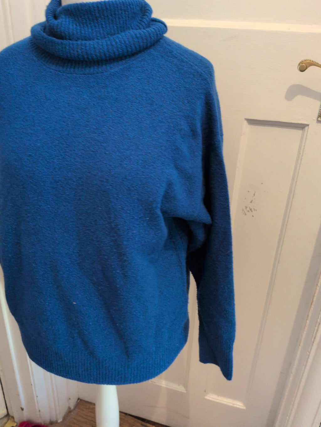 Primark 10-12 Blue High Neck Long Sleeve Oversized Jumper