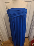 Ladies Size Medium Royal Blue Sleeveless Strapless Dress