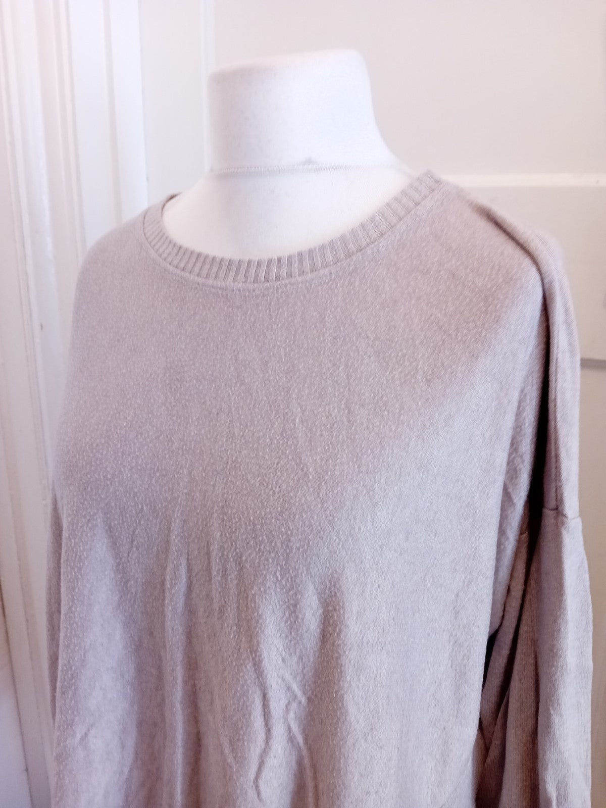 Raspbry One Size Natural Long Sleeve Blouse