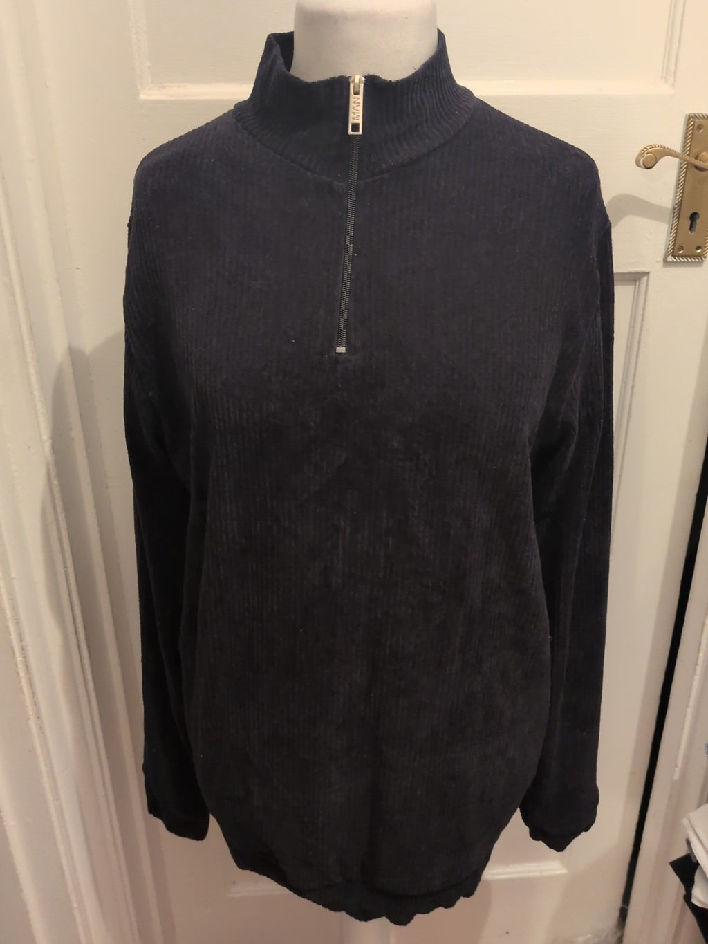 Boohoo Medium Black Long Sleeve Rib Jumper