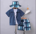 Brand New Torbayclothingco Boys 6-7 Years 120cm Blue Check Set