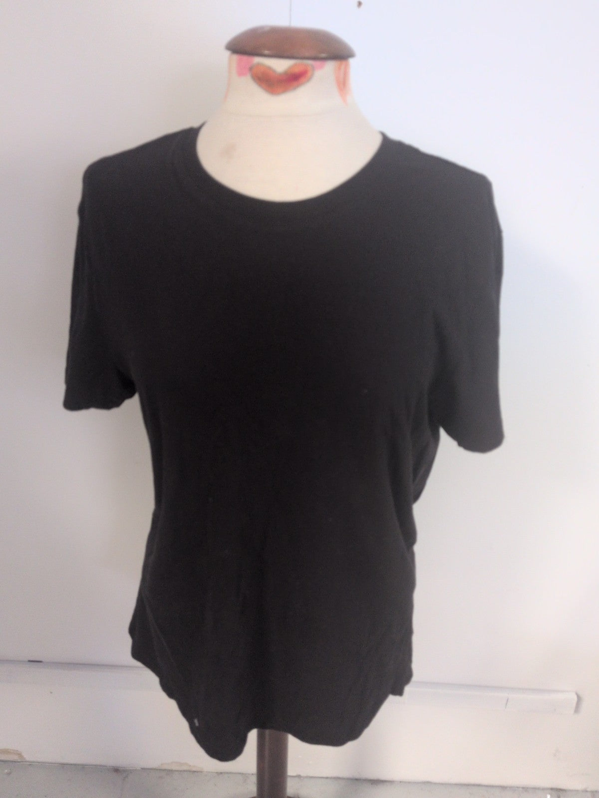 Mens Primark Black Medium Reg Fit Short Sleeve T-shirt