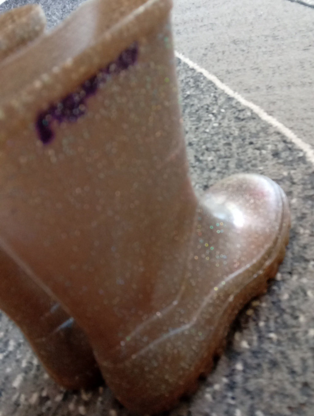Girls Sparkly Wellies Size 11 Gold Coloured Free Delivery