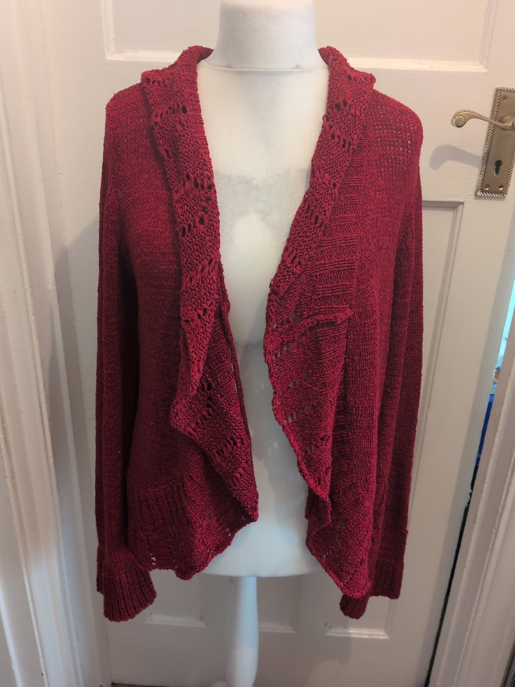 Tu 16 Red Knit Cardigan