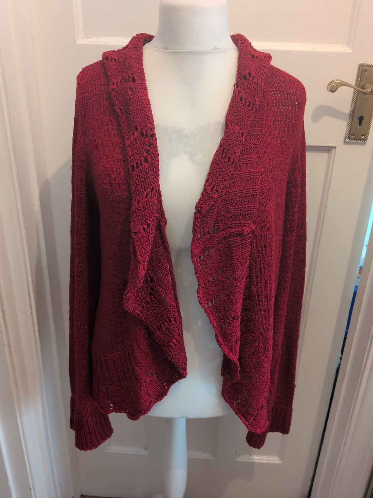 Tu 16 Red Knit Cardigan