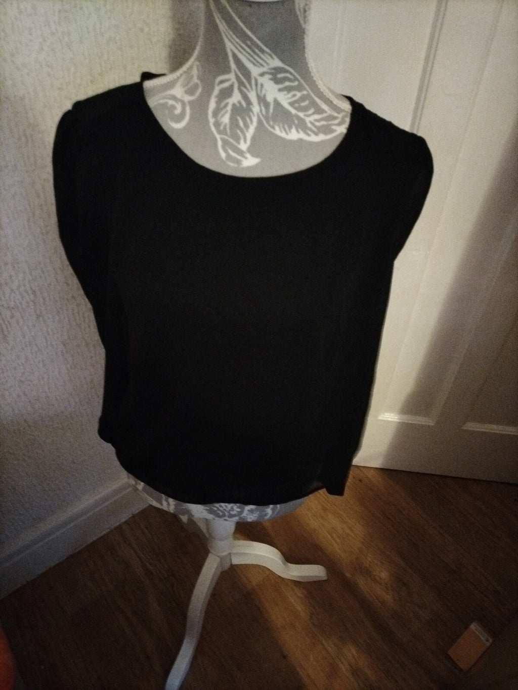 Ladies New Look 12 Black Long Sleeved Blouse