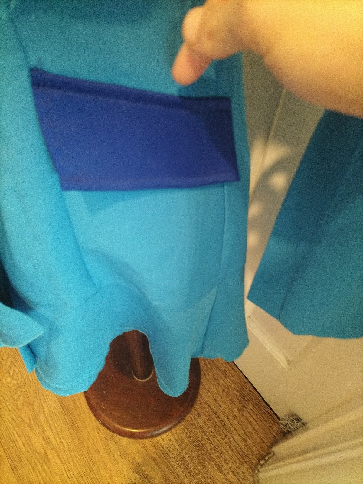 Ladies Glamaker Size Small Blue Long Sleeved Lightweight Jacket/Coat