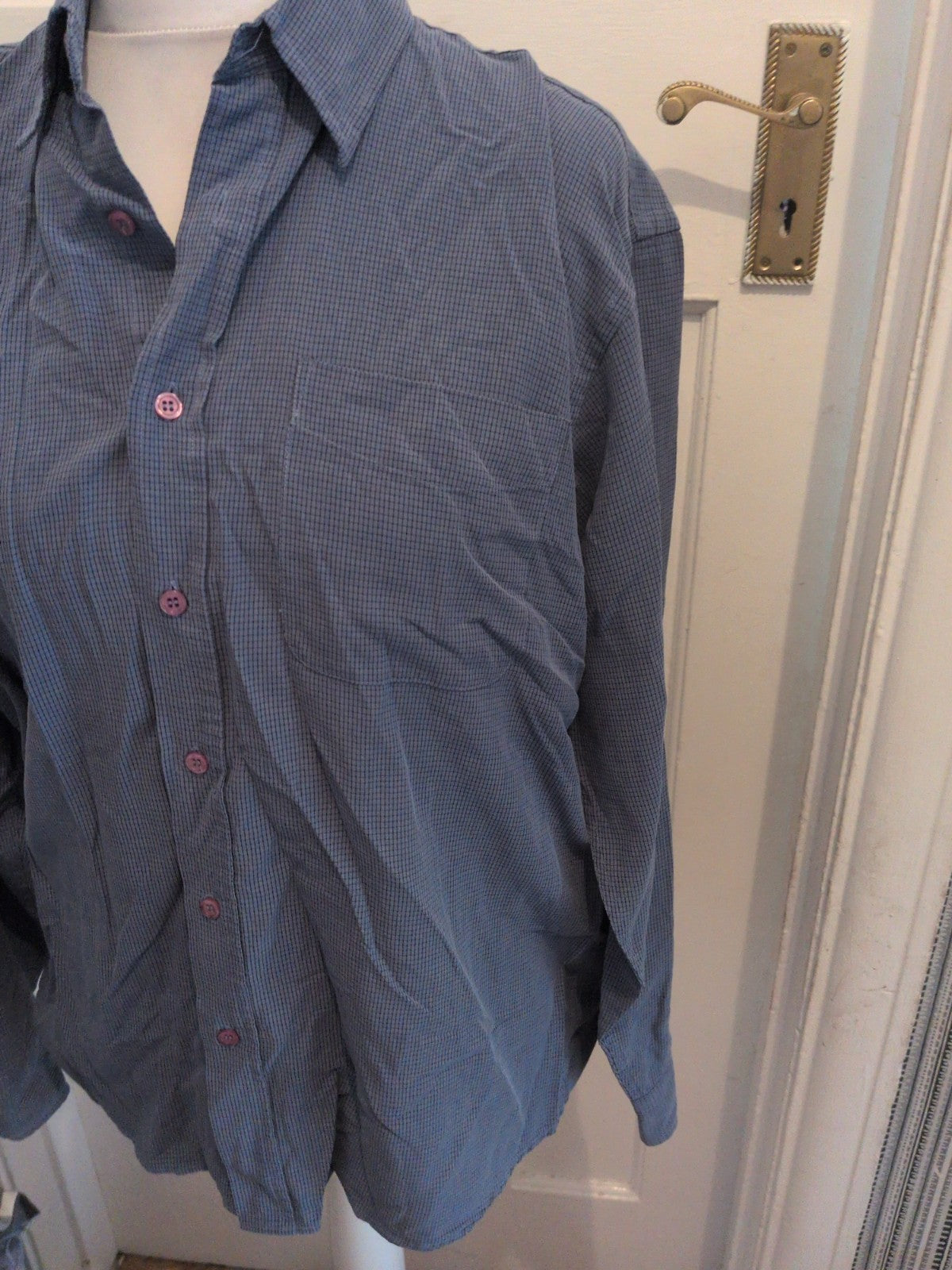 Springfield Medium Navy And Black Long Sleeve Shirt